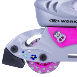 Ensemble de patins à roulettes pour enfants et casque - Avec roues lumineuses