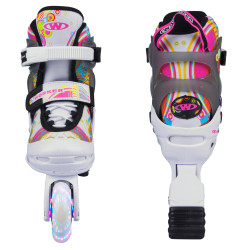 Patins à roulettes avec roues lumineuses - système QuickLace