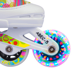 Patins à roulettes avec roues lumineuses - système QuickLace