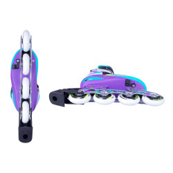 Patins à roulettes colorés ajustables à la cheville - frein amovible