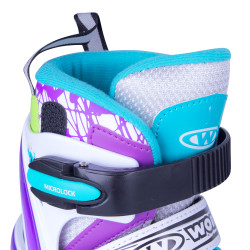 Patins à roulettes colorés ajustables à la cheville - frein amovible