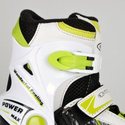 Patins avec châssis polyvalent 2 en 1 - rollers et glace / vert et blanc