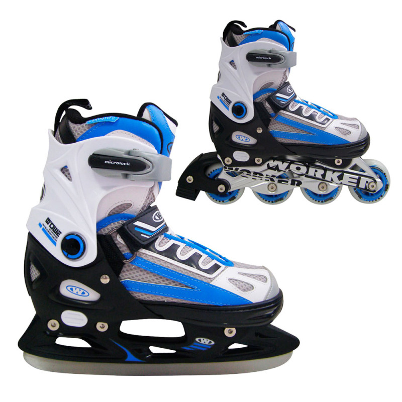 patins à roulettes bleu