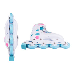 Patins 3 en 1 ajustables avec châssis incliné - lames à glace / roulettes / rollers