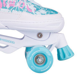 Patins 3 en 1 ajustables avec châssis incliné - lames à glace / roulettes / rollers