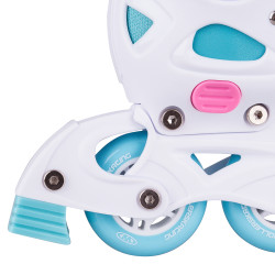 Patins 3 en 1 ajustables avec châssis incliné - lames à glace / roulettes / rollers