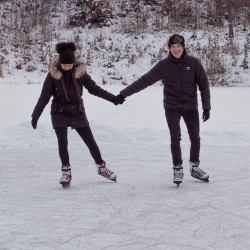 Patins 2-en-1 - Lames à roulettes et à glace - Rouge
