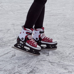 Patins 2-en-1 - Lames à roulettes et à glace - Rouge