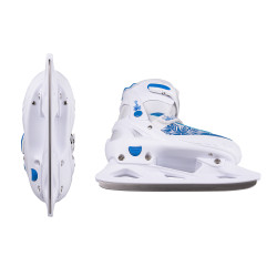 Patins et lames avec châssis ajustables - design bleu et blanc unisexe