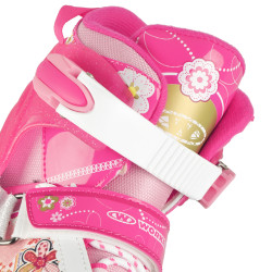 Pack complet de rollers avec protections pour enfants - rose