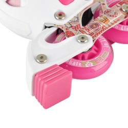 Pack complet de rollers avec protections pour enfants - rose
