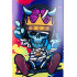 Skateboard en érable chinois - look Psypunk  l 79 x l 20 cm