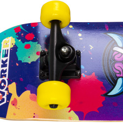 Skateboard en érable chinois - look Psypunk  l 79 x l 20 cm