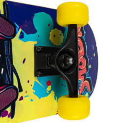 Skateboard en érable chinois - look Psypunk  l 79 x l 20 cm