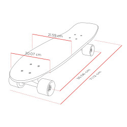 Mini Longboard 28" - Cruiser de ville et skatepark