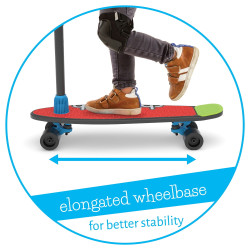 Trottinette - Penny Board pour enfant 2-en-1 - Noir ou rouge