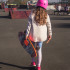 Longboard électrique avec télécommande Bluetooth - Noir et Orange