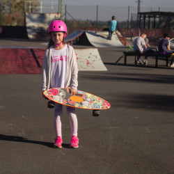 Longboard électrique avec télécommande Bluetooth - Noir et Orange