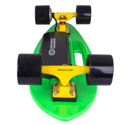 Longboard électrique à télécommande Bluetooth - Jaune et Vert