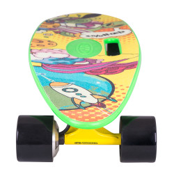 Longboard électrique à télécommande Bluetooth - Jaune et Vert