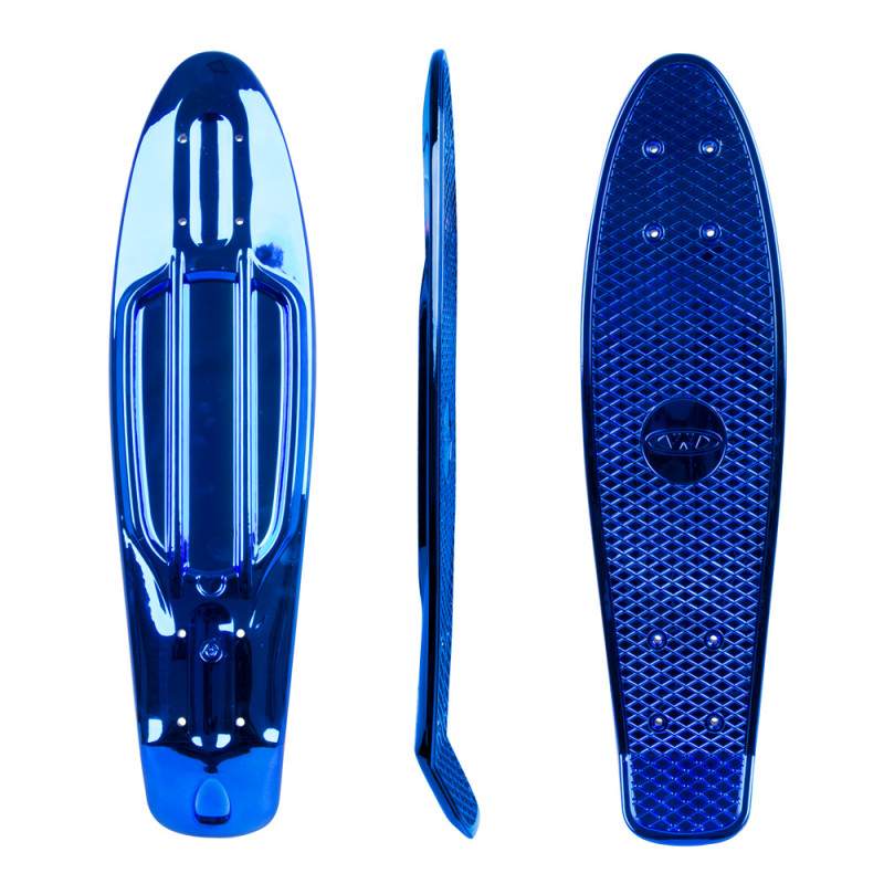 Planche de penny board avec bandes antidérapantes - plusieurs coloris