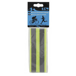 Bracelets réfléchissants pour bras et jambes avec fermeture velcro - 2 pièces - 35 x 2,5 cm