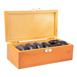 Pierres chaudes de thermo-thérapie pour la pratique de massage professionnel - 20 pcs