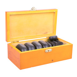 Pierres chaudes de thermo-thérapie pour la pratique de massage professionnel - 12 pcs