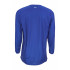 Tee shirt manches longues de motocross avec col en V  - couleur bleu et blanc