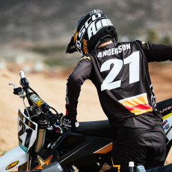 Maillot de motocross ample et anti transpirant - Noir et jaune - S au 2XL