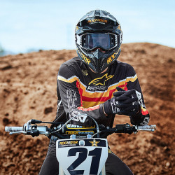 Maillot de motocross ample et anti transpirant - Noir et jaune - S au 2XL