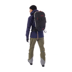Sac à dos anti avalanche avec airbag et multipoches - 30 litres - noir