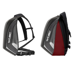 Sac à dos de moto étanche avec rangements ergonomique - coque en carbone
