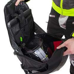 Sac à dos de moto étanche avec rangements ergonomique - coque en carbone