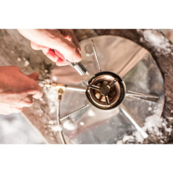 Réchaud multi-combustibles avec bouteille de combustible - ErgoPump et pochette 0,6 L