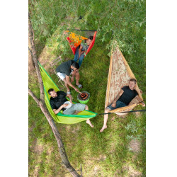 Hamac de voyage résistant et respirant pour une détente optimale - vert pomme / 300 x 170 cm