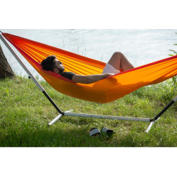 Hamac de voyage résistant et respirant pour une détente optimale - orange / 300 x 170 cm