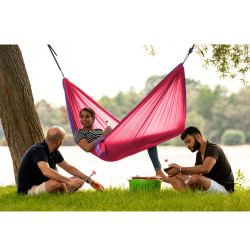 Hamac de voyage résistant et respirant pour une détente optimale - rose / 300 x 170 cm