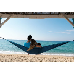 Hamac de plage résistant et respirant pour une détente optimale - bleu / 300 x 170 cm