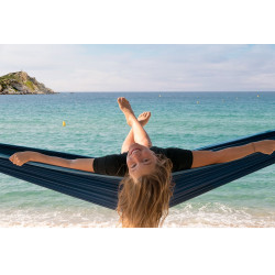 Hamac de plage résistant et respirant pour une détente optimale - bleu / 300 x 170 cm