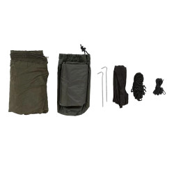 Hamac avec auvent pour une personne avec sac de rangement - capacité de 100 kg