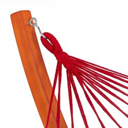 Ensemble élégant de hamacs et support en bois en vernis incolore - capacité de 120 kg