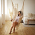Chaise de balançoire en tricot pour intérieur - Limite de poids 120 kg