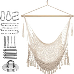 Chaise de balançoire en tricot pour intérieur - Limite de poids 120 kg