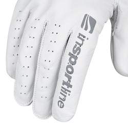 Gants polyvalents en cuir premium pour hommes et bandes velcro - Creamy White