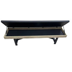 Banc de rangement en bois pour accessoires de billard et autres jeux de société