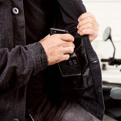 Veste en Jean homme pour la moto avec protections épaules et coudes - Taille S à 5XL
