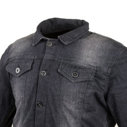 Veste en Jean homme pour la moto avec protections épaules et coudes - Taille S à 5XL