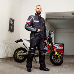 Blouson de Moto pour hommes de qualité premium avec doublure thermique - Taille S à 6XL