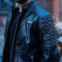 Veste de Moto en Cuir haut de gamme pour hommes ultra résistante - Taille S à 6XL